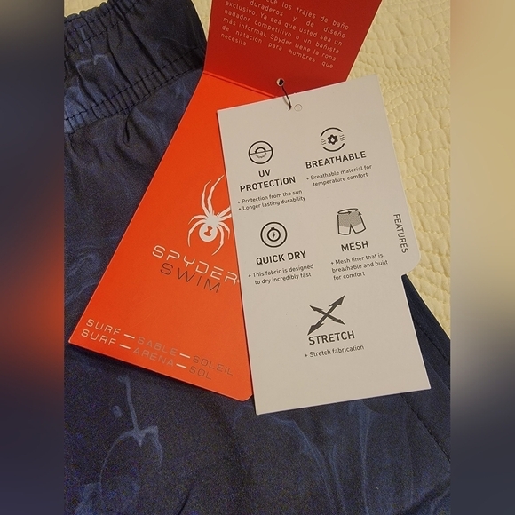 NWT Spyder Men's Swim Trunks - Picture 4 of 4